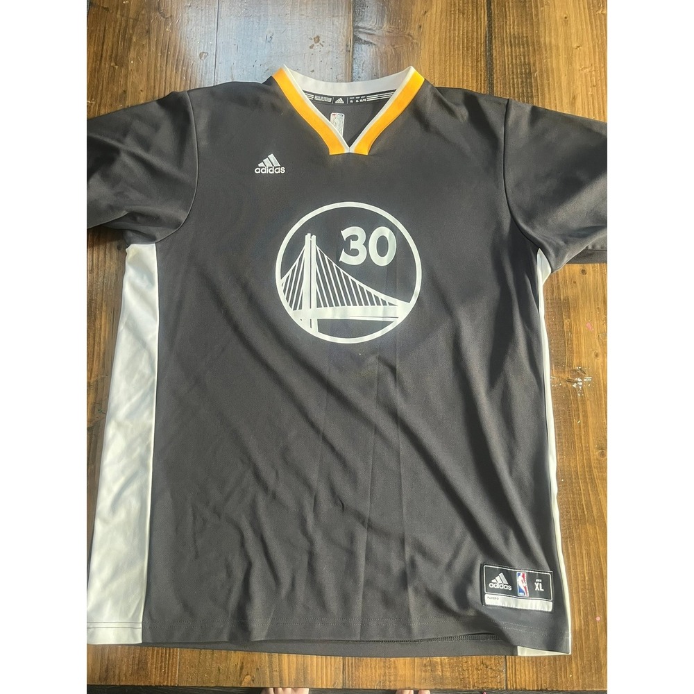 Adidas Stephen Curry Golden State Warriors #30 NBA Jersey Grey Mens XL